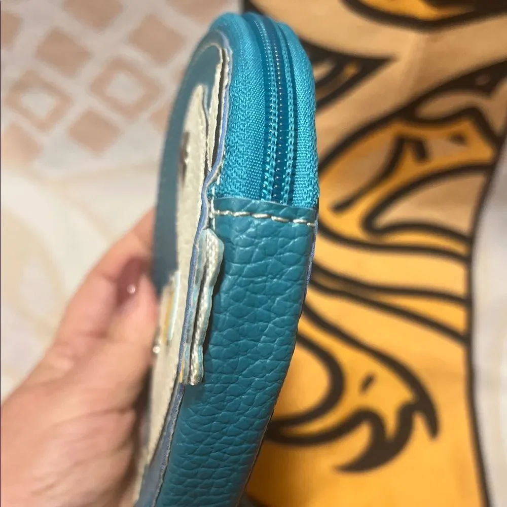 Penguin Design Blue Wristlet Clutch